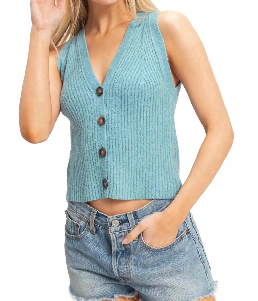 NEW HYFVE soft favorite tank top in blue